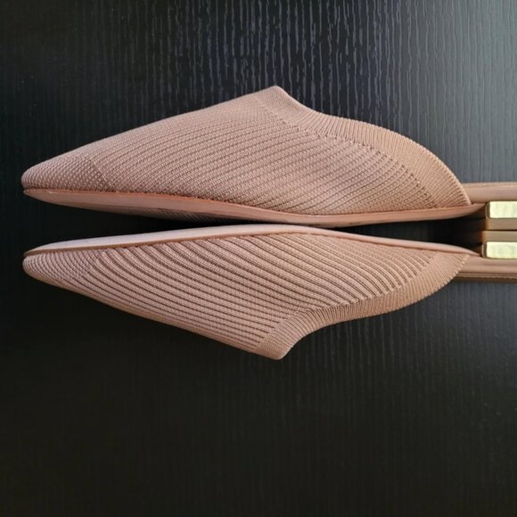 Beautiful Deltan Ribbed Fabric Neutral-Tone Slides Size 8.5M‎ - Picture 5 of 8